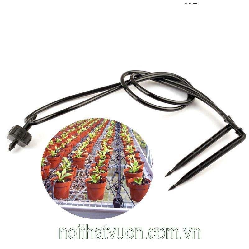 Bộ dây tưới nhỏ giọt cắm gốc 2 nhánh chữ L - VBNGL2