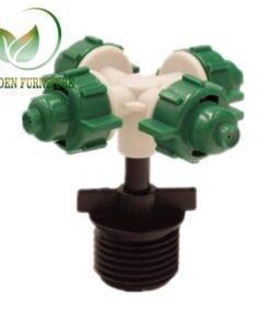 Vòi phun sương 4 cửa màu xanh chân ren 21 - VBS413B