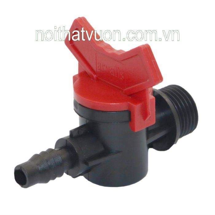 Van khóa ống 9/12mm và ren ngoài 21 - VVK117