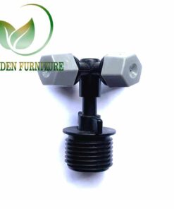 Vòi phun sương 4 cửa màu xám chân ren 21 - VPS411