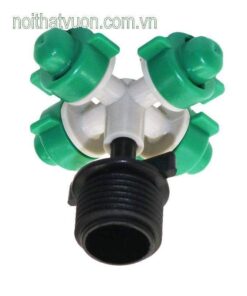 Vòi phun sương 4 cửa xanh chân ren 21 - VBS413A
